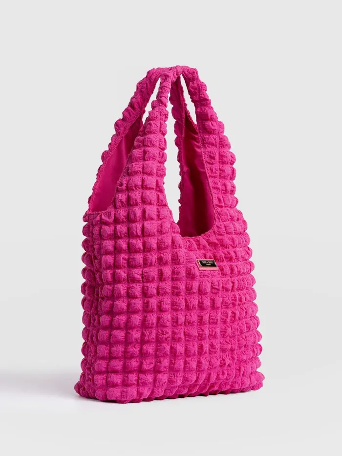 Saint And Sofia Nylon Bags Women Soho Shoulder Tote Bag 8211 Fuchsia Pink Fuchsia Pink