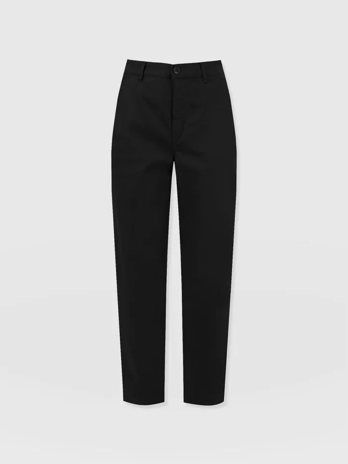 Saint And Sofia Pants Women Alma Barrel Leg Chino 8211 Black Black