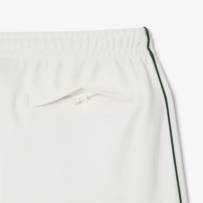 Shorts and Swim Men Lacoste Men039s Paris Interlock Piqu Contrast Trim Shorts White 70v