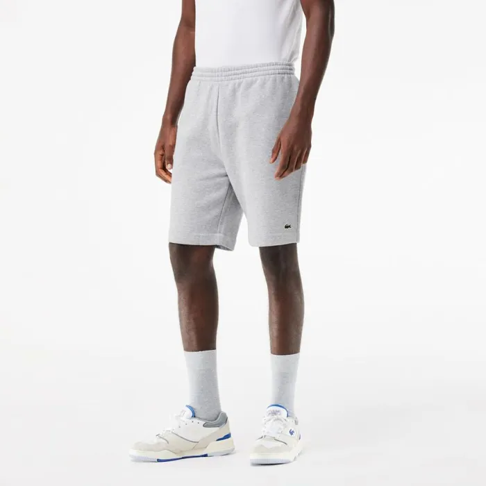 Shorts and Swim Men Lacoste Men039s Regular Fit Fleece Shorts Grey Chine Cca