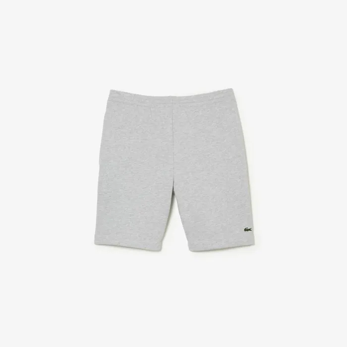 Shorts and Swim Men Lacoste Men039s Regular Fit Fleece Shorts Grey Chine Cca