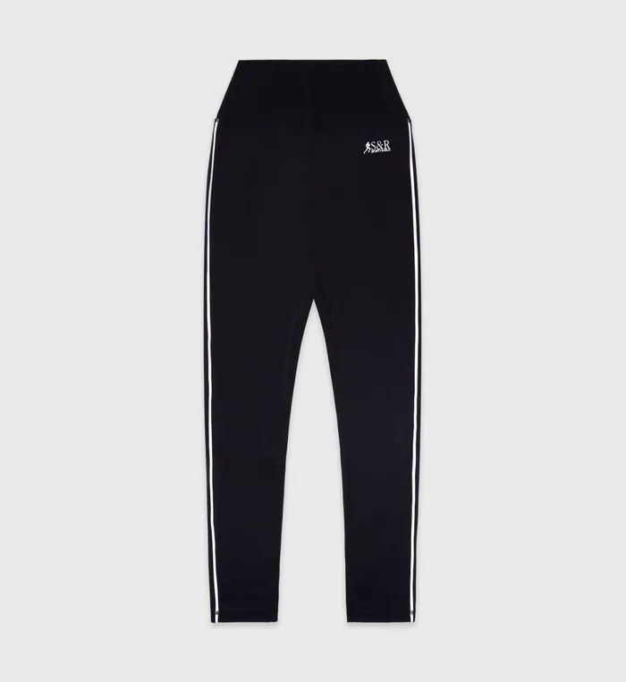 Sporty and Rich Activewear Women SR Runner Legging 8211 BlackWhite