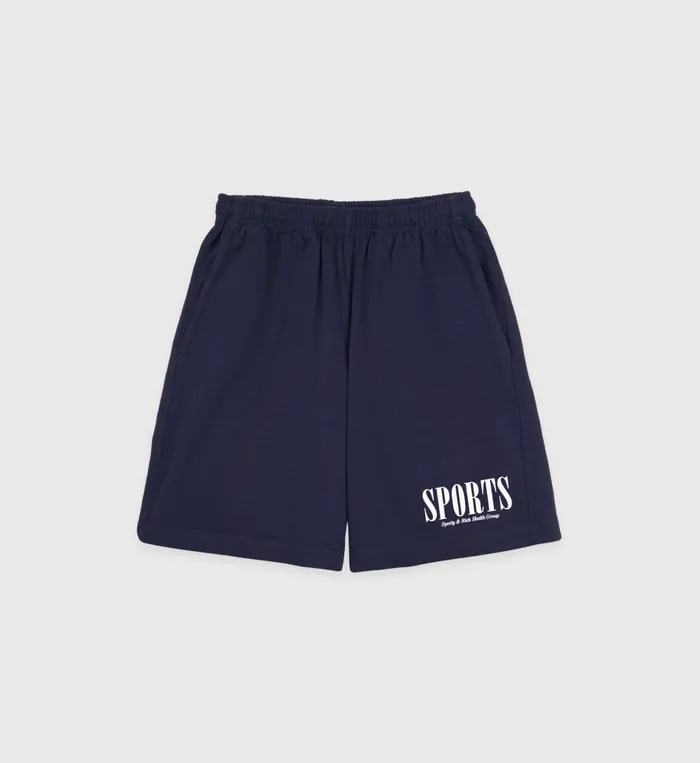 Sporty and Rich Shorts Women Sports Gym Short 8211 NavyWhite