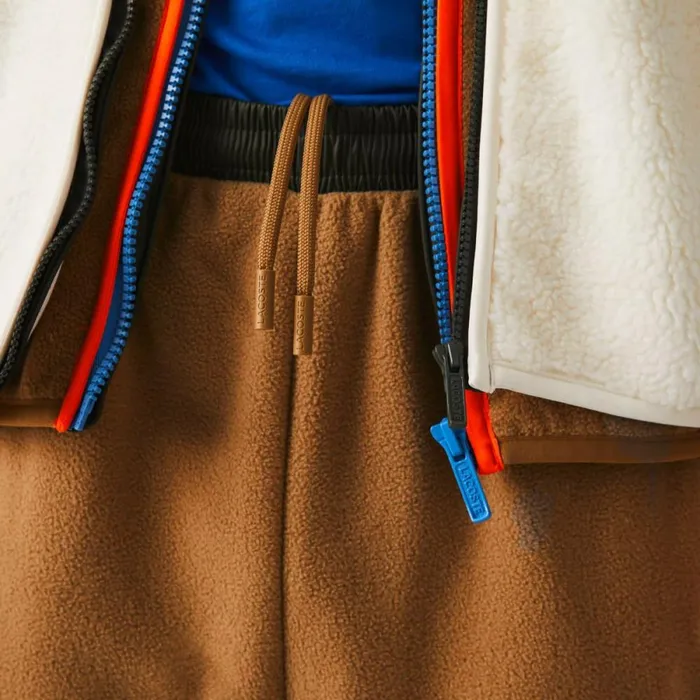 Sweatpants and Trousers Men Lacoste Men039s Colorblock Polar Fleece Sweatpants Brown Khaki Green 89f