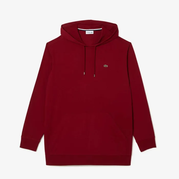 TShirts Men Lacoste Mens Big Fit Hooded TShirt Bordeaux 476