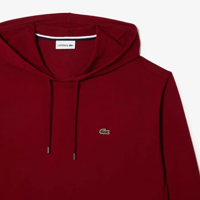 TShirts Men Lacoste Mens Big Fit Hooded TShirt Bordeaux 476