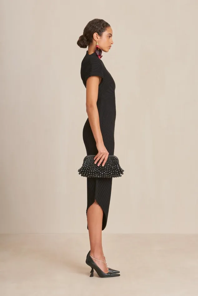 Women Cult Gaia Dresses CHRYSTA KNIT DRESS 8211 BLACK