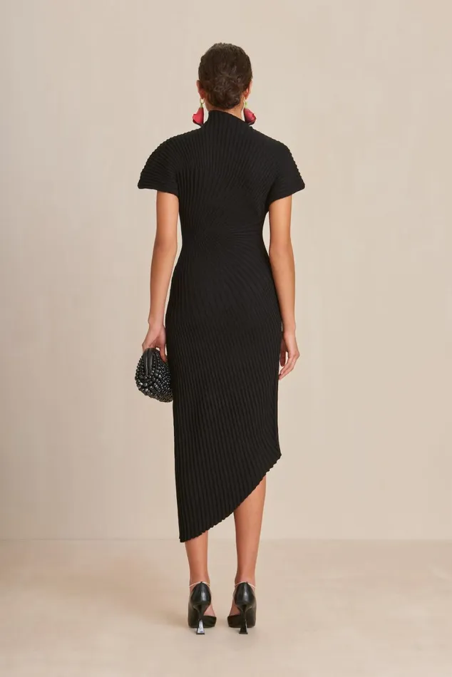 Women Cult Gaia Dresses CHRYSTA KNIT DRESS 8211 BLACK