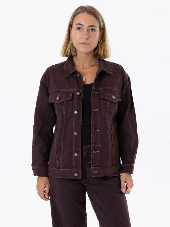 Womens Madi Jacket Chocolate Plum Thrills Denim