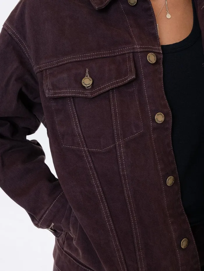 Womens Madi Jacket Chocolate Plum Thrills Denim