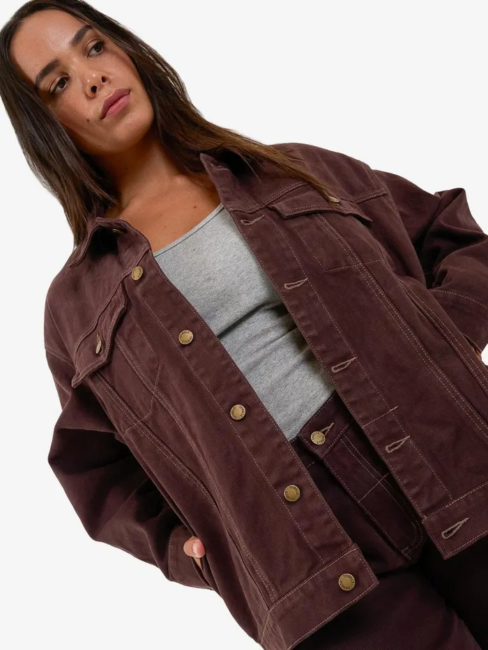Womens Madi Jacket Chocolate Plum Thrills Denim