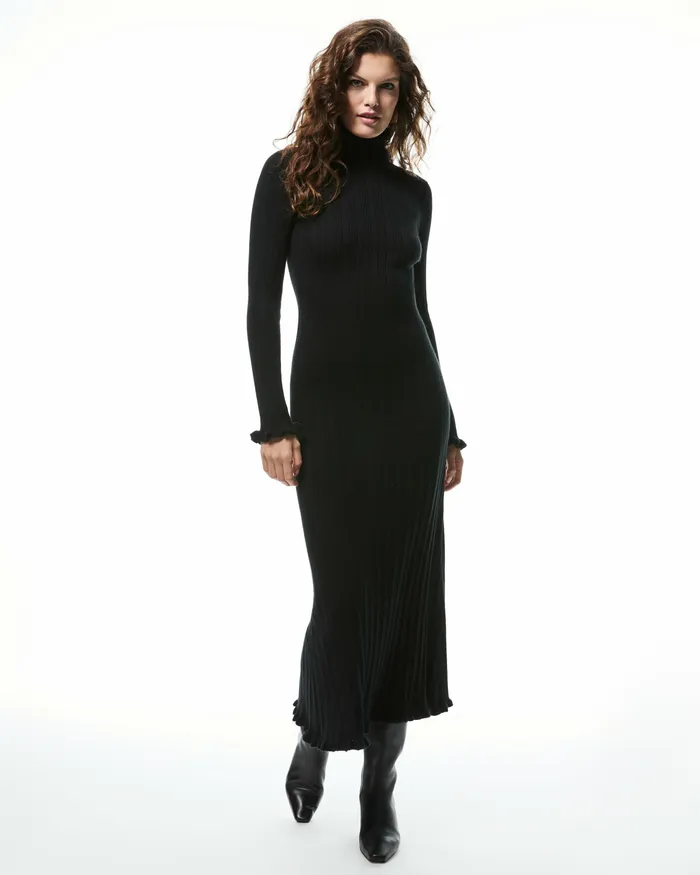 20th Anniversary Capsule Zephyr Dress 8211 Black Cashmere Women Dresses PAIGE