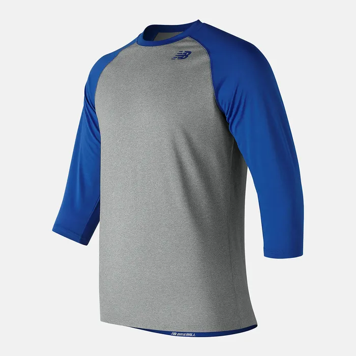 34 Baseball Raglan Top TEAM ROYAL Men Shirts New Balance