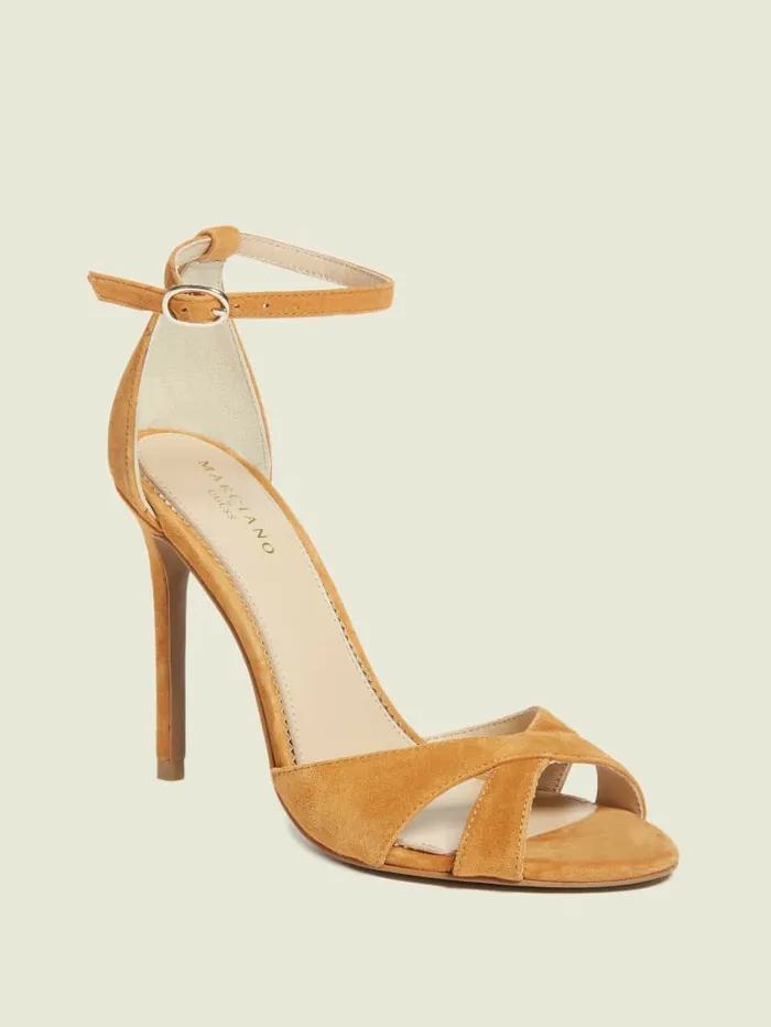 Abiele Leather Stiletto Sandal Mbrn1 Women Heels GUESS