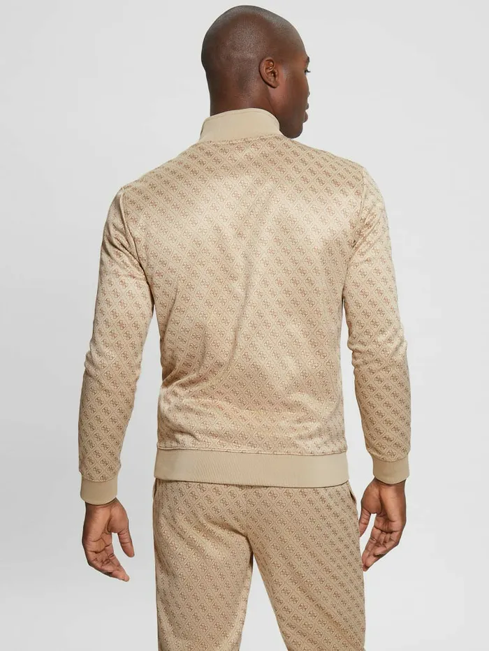 Activewear GUESS Men Eco Korbin Track Jacket 4g Aop Beige Blanco Activewear GUESS Men Eco Korbin Track Jacket 4g Aop Beige Blanco