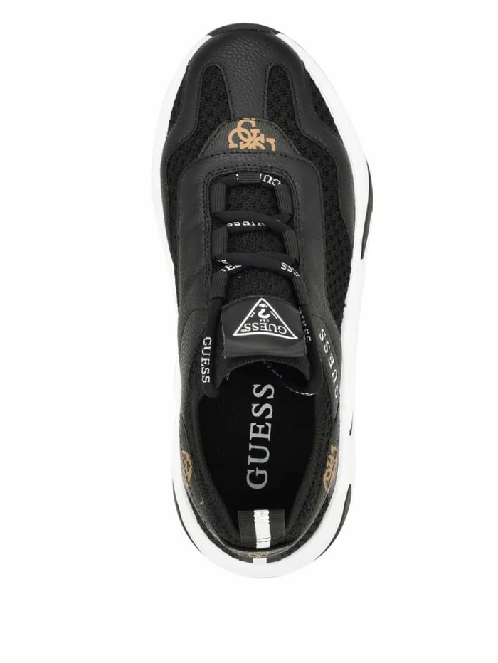 Activewear GUESS Women Geniver Knit and Quattro G Sneakers Black 001 Activewear GUESS Women Geniver Knit and Quattro G Sneakers Black 001