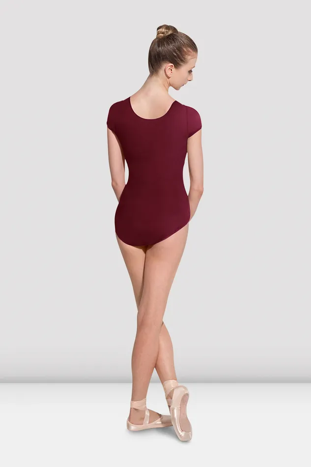 Adult Bloch Ladies Betri Cap Sleeve Leotard Burgundy Basics