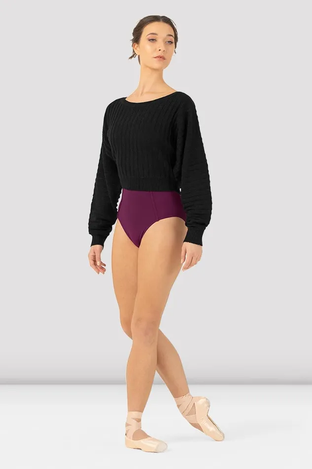 Adult Bloch Ladies Everlyn Cropped Sweater Black Tops