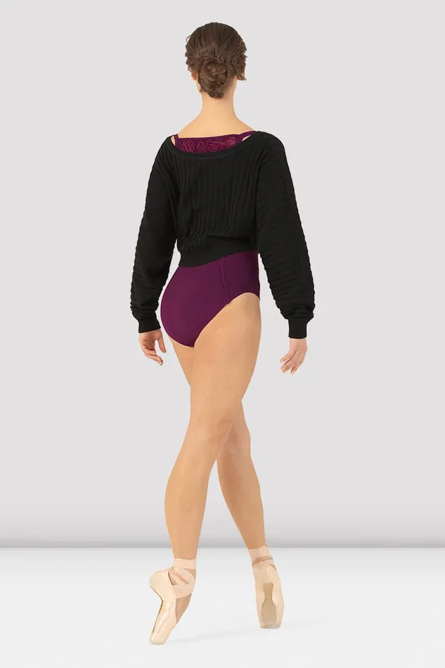 Adult Bloch Ladies Everlyn Cropped Sweater Black Tops Adult Bloch Ladies Everlyn Cropped Sweater Black Tops