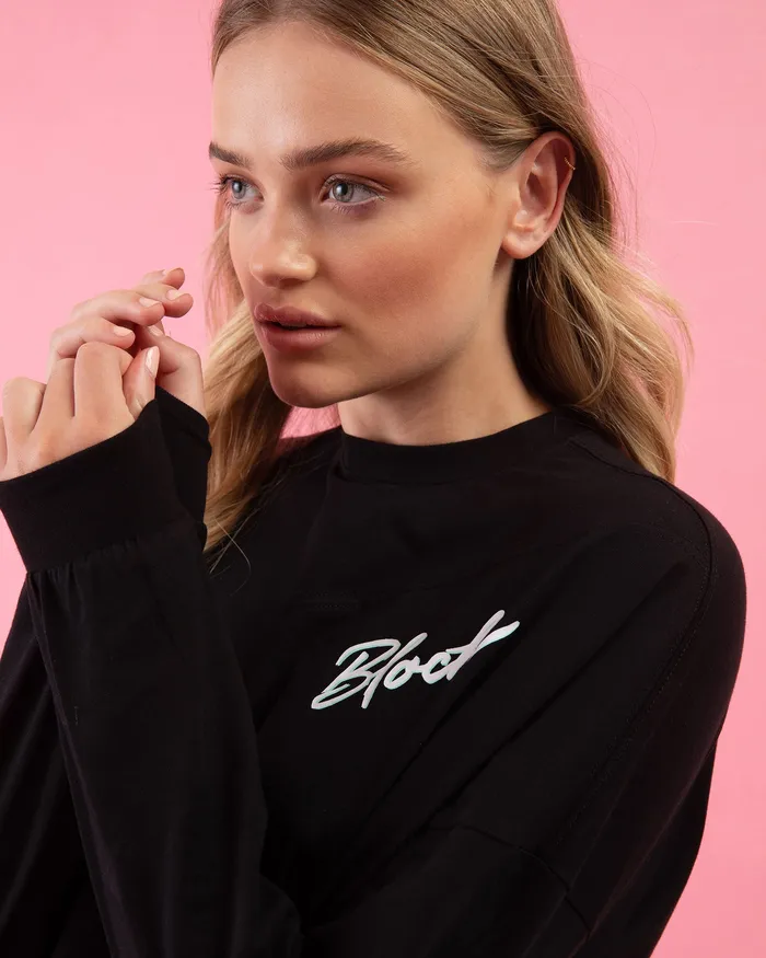 Adult Bloch Play Oversized LS Tee Graphite Tops Bloch
