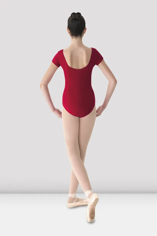 Adult Ladies Mirella Cap Sleeve Leotard Garnet Basics Bloch