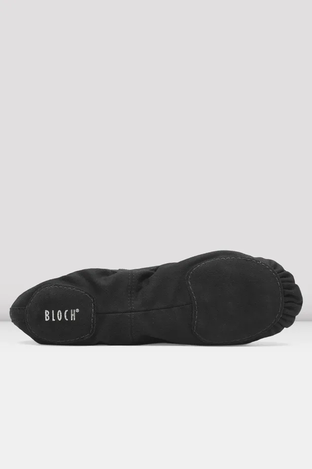 Adult Ladies Performa Stretch Canvas Ballet Shoes Black Canvas Ballet Bloch