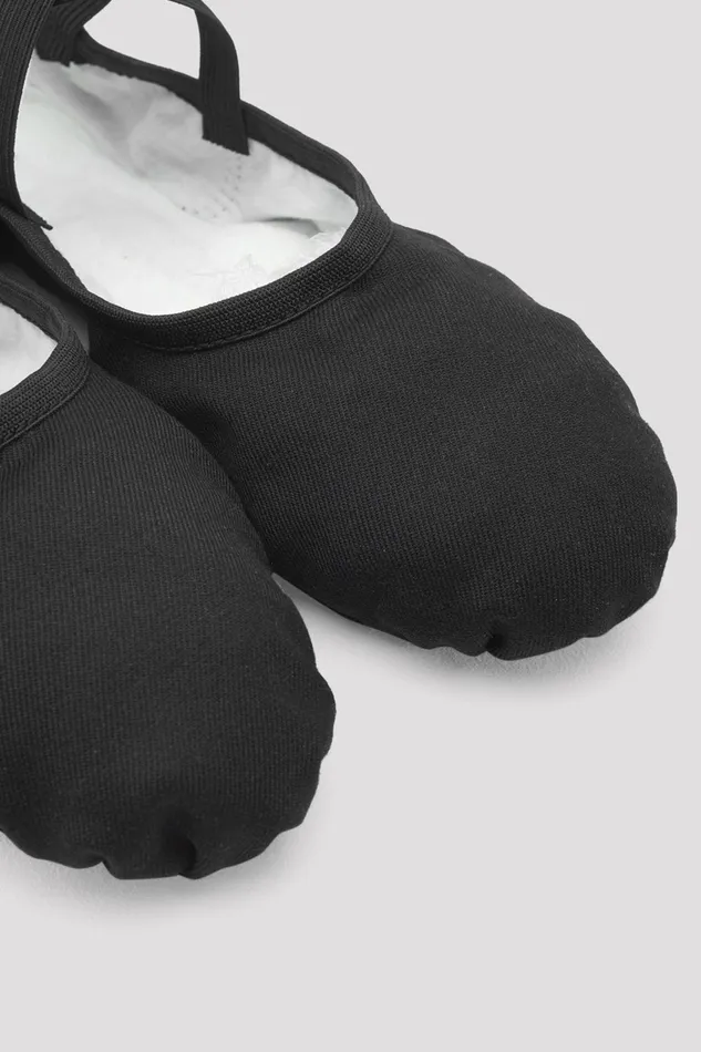 Adult Ladies Performa Stretch Canvas Ballet Shoes Black Canvas Ballet Bloch