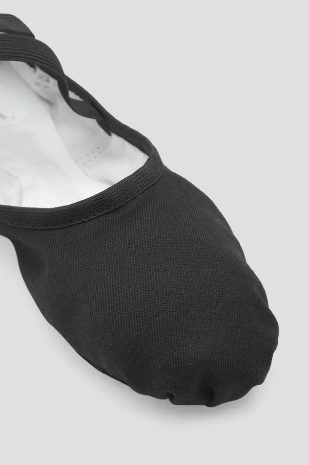 Adult Ladies Performa Stretch Canvas Ballet Shoes Black Canvas Ballet Bloch