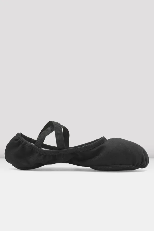 Adult Ladies Performa Stretch Canvas Ballet Shoes Black Canvas Ballet Bloch