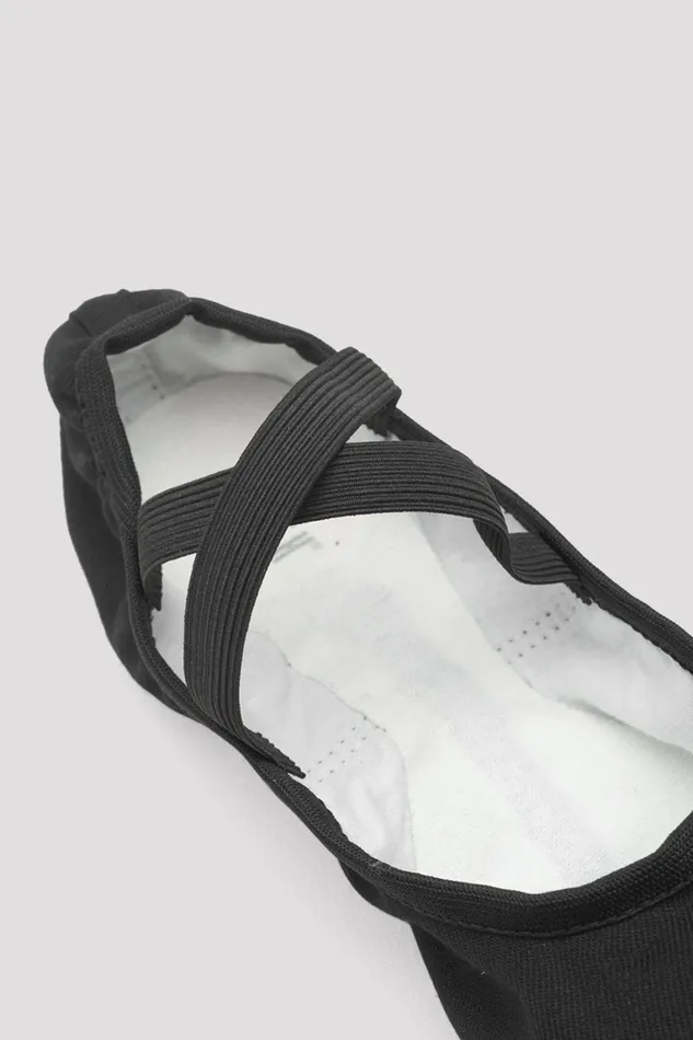 Adult Ladies Performa Stretch Canvas Ballet Shoes Black Canvas Ballet Bloch