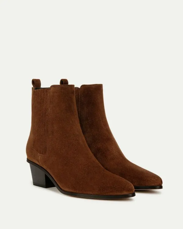 Alina Suede Bootie Cedar Women Veronica Beard Shoes Alina Suede Bootie Cedar Women Veronica Beard Shoes