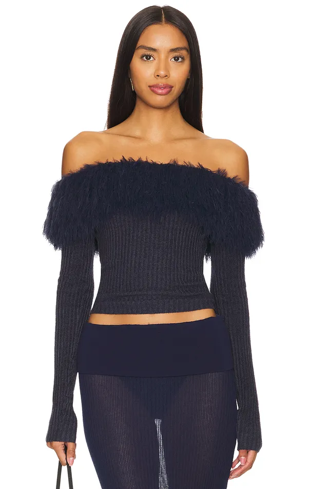 Analee Sweater Navy Women Lovers and Friends Sweaters and Knits