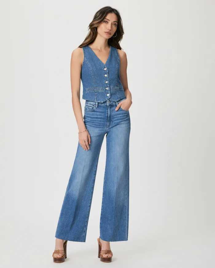Anessa 31 Inch Wide Leg Jean 8211 Flamenco Distressed Wide Leg PAIGE Women