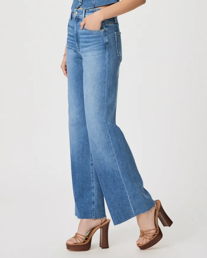 Anessa 31 Inch Wide Leg Jean 8211 Flamenco Distressed Wide Leg PAIGE Women