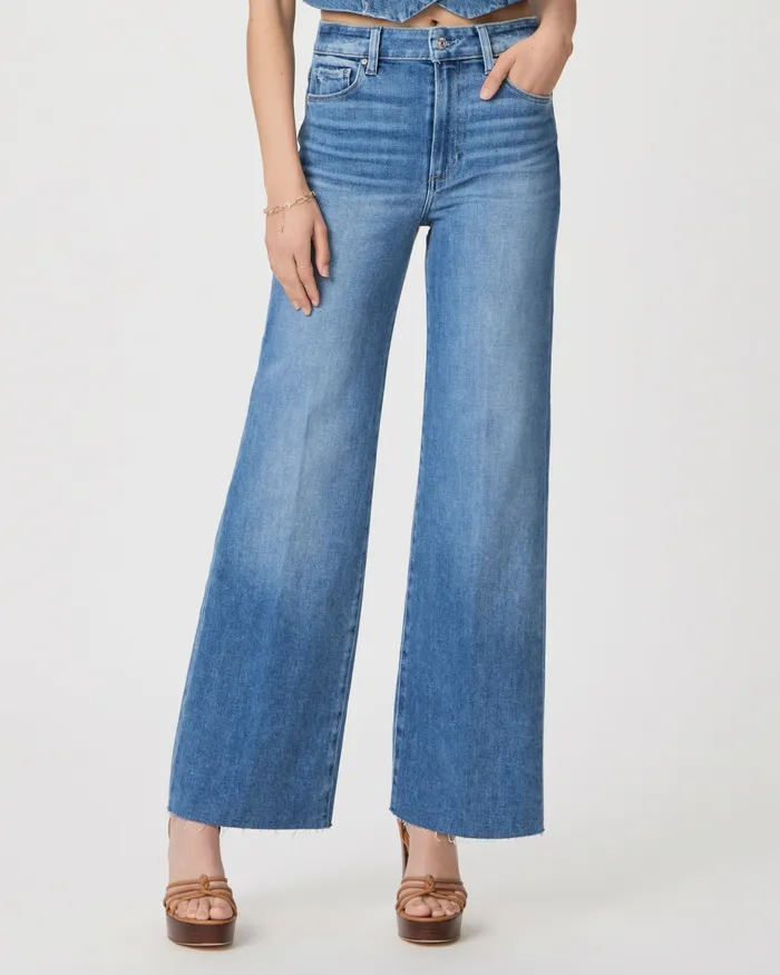Anessa 31 Inch Wide Leg Jean 8211 Flamenco Distressed Wide Leg PAIGE Women