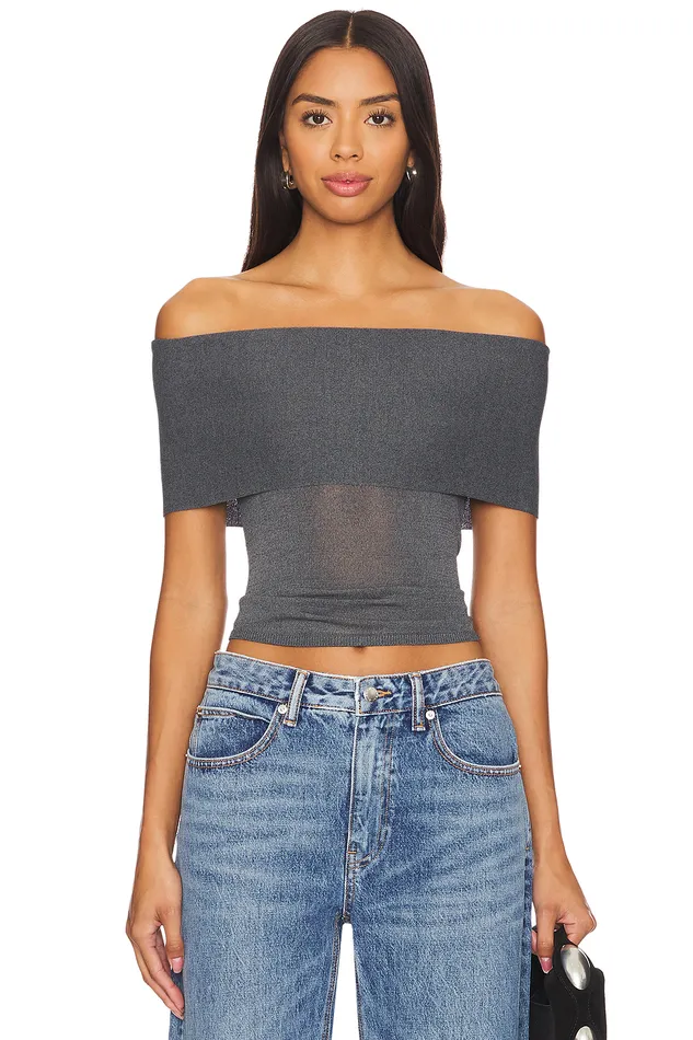 Anita Top Charcoal Grey Women Lovers and Friends Tops