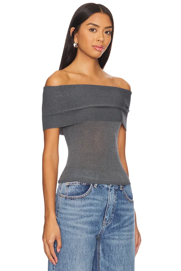 Anita Top Charcoal Grey Women Lovers and Friends Tops Anita Top Charcoal Grey Women Lovers and Friends Tops