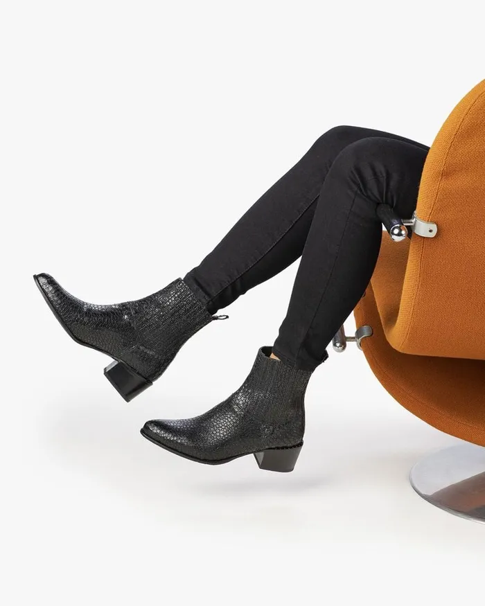 Ankle Boots Women Floris Van Bommel Evi 0101 Printedleather