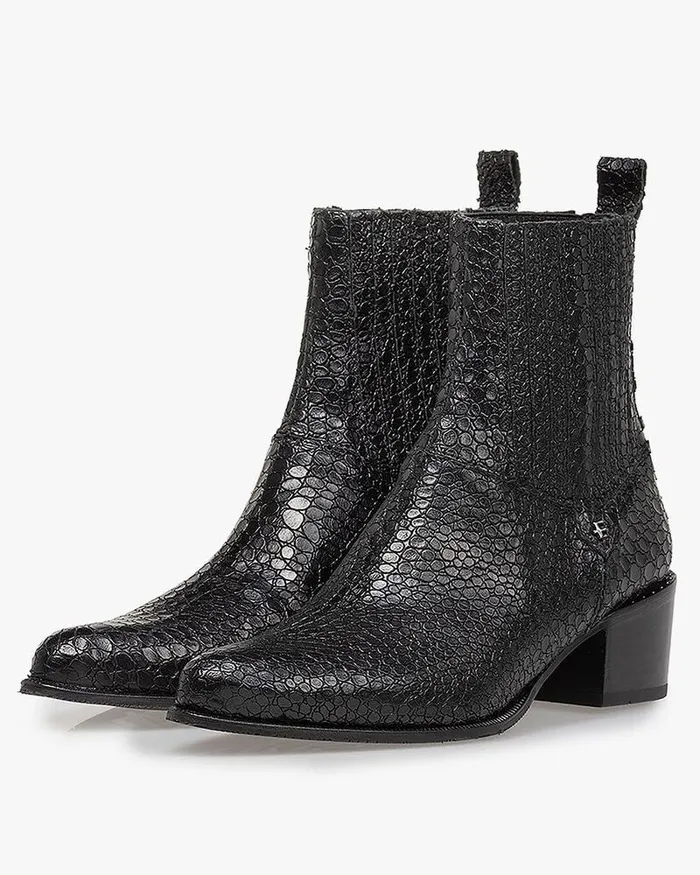 Ankle Boots Women Floris Van Bommel Evi 0101 Printedleather