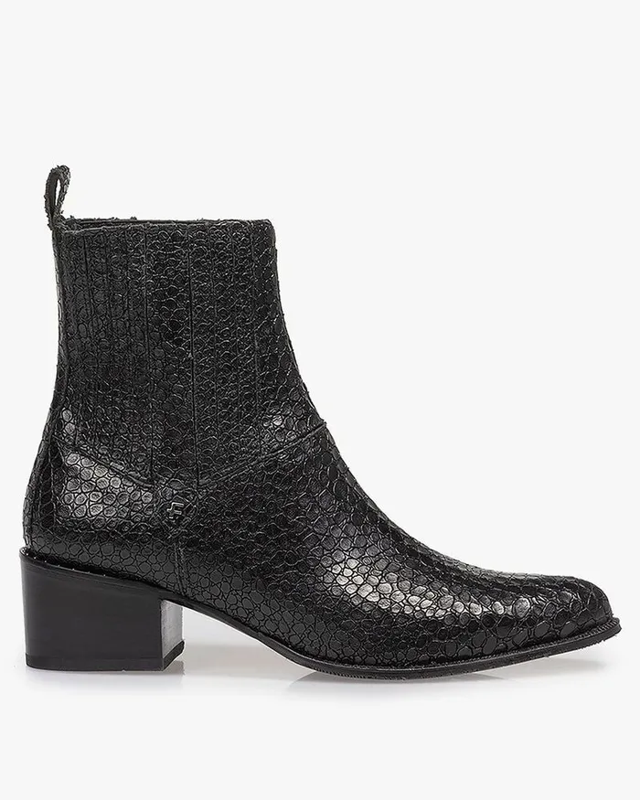 Ankle Boots Women Floris Van Bommel Evi 0101 Printedleather