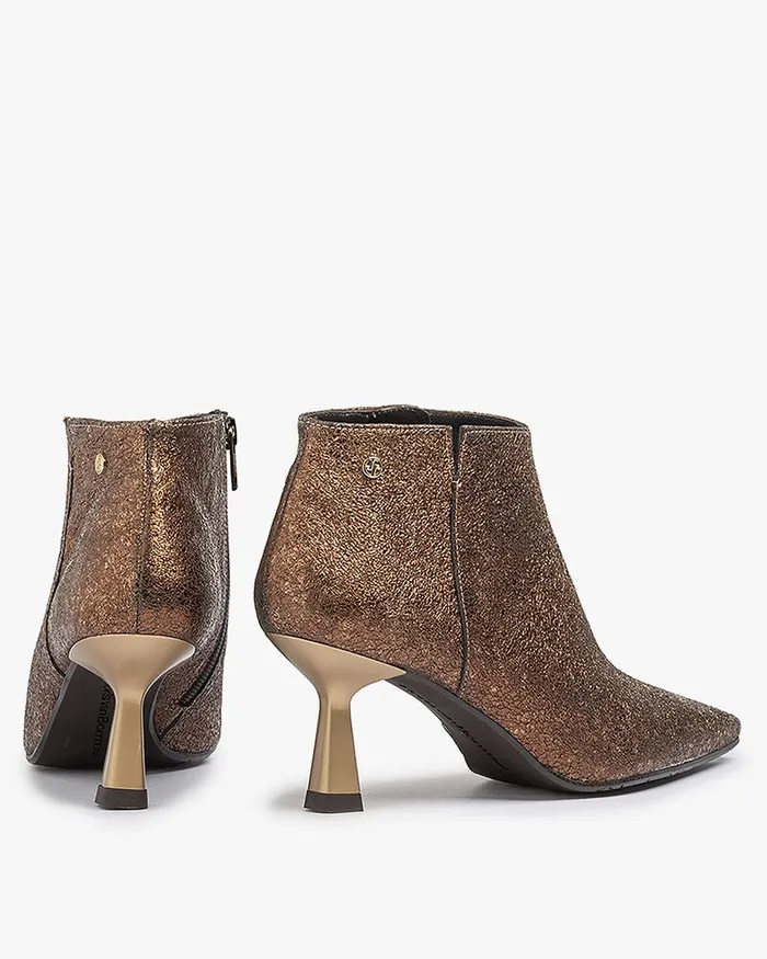 Ankle Boots Women Floris Van Bommel Pointi 0401 Metallicprint