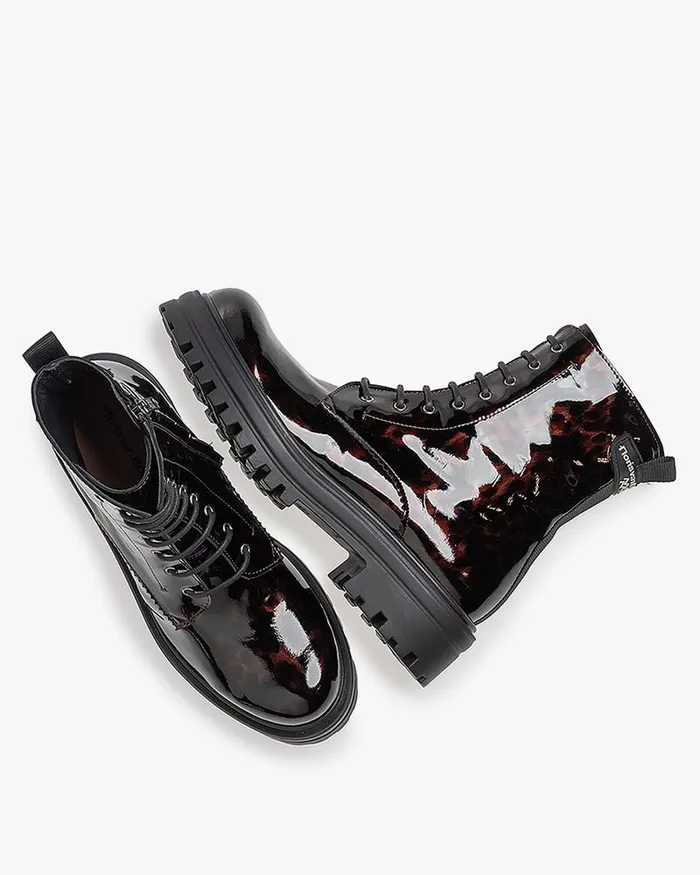 Ankle Boots Women Floris Van Bommel Wonki 0417 Patentleather
