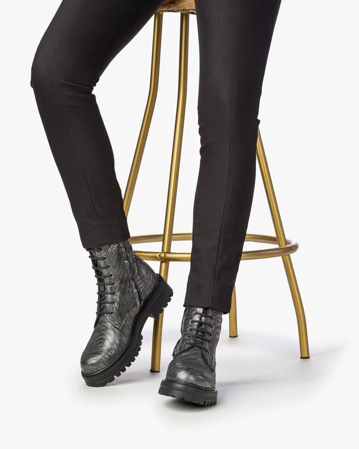 Ankle Boots Women Floris Van Bommel Wonki 0418 Metallicprint