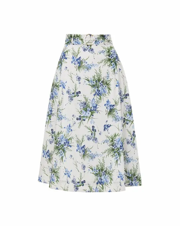Arwen Cotton Skirt Offwhite Multi Women Veronica Beard Skirts and Shorts Arwen Cotton Skirt Offwhite Multi Women Veronica Beard Skirts and Shorts