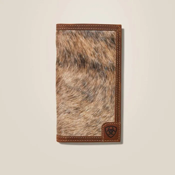 Bags and Wallets Men Ariat Rodeo Wallet Logo Calf Hair Brown