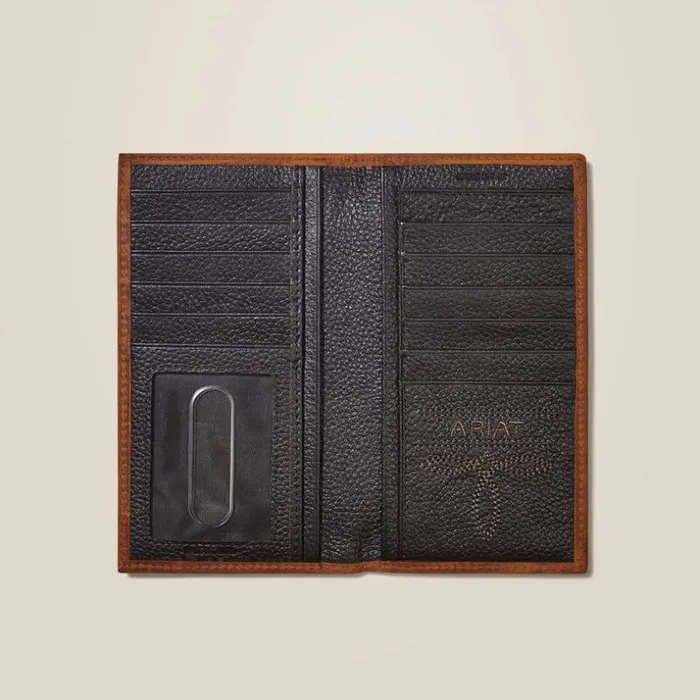 Bags and Wallets Men Ariat Rodeo Wallet Logo Calf Hair Brown Bags and Wallets Men Ariat Rodeo Wallet Logo Calf Hair Brown