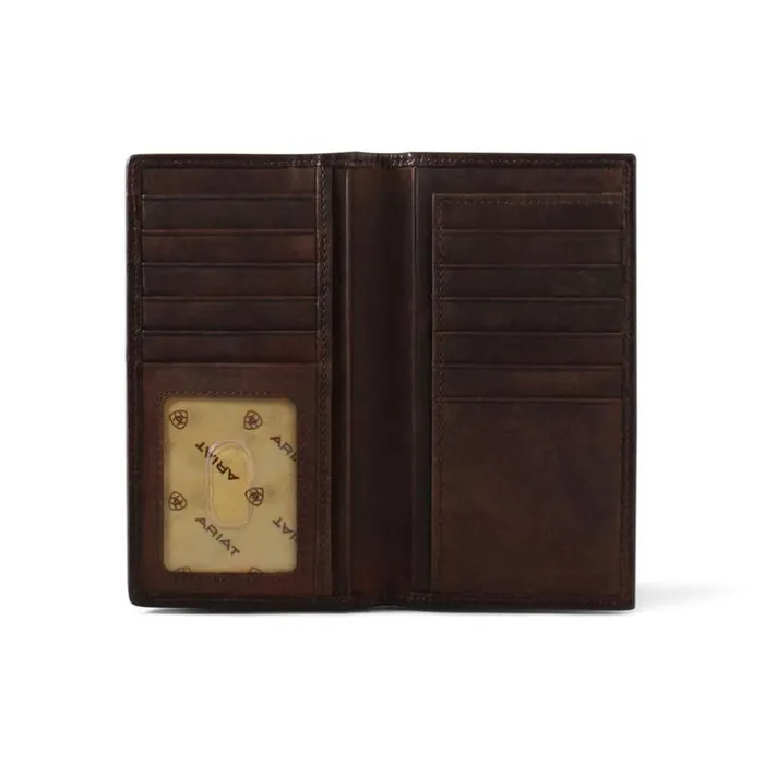 Bags and Wallets Men Ariat Rug Floral Embossed Rodeo Wallet Brown Bags and Wallets Men Ariat Rug Floral Embossed Rodeo Wallet Brown