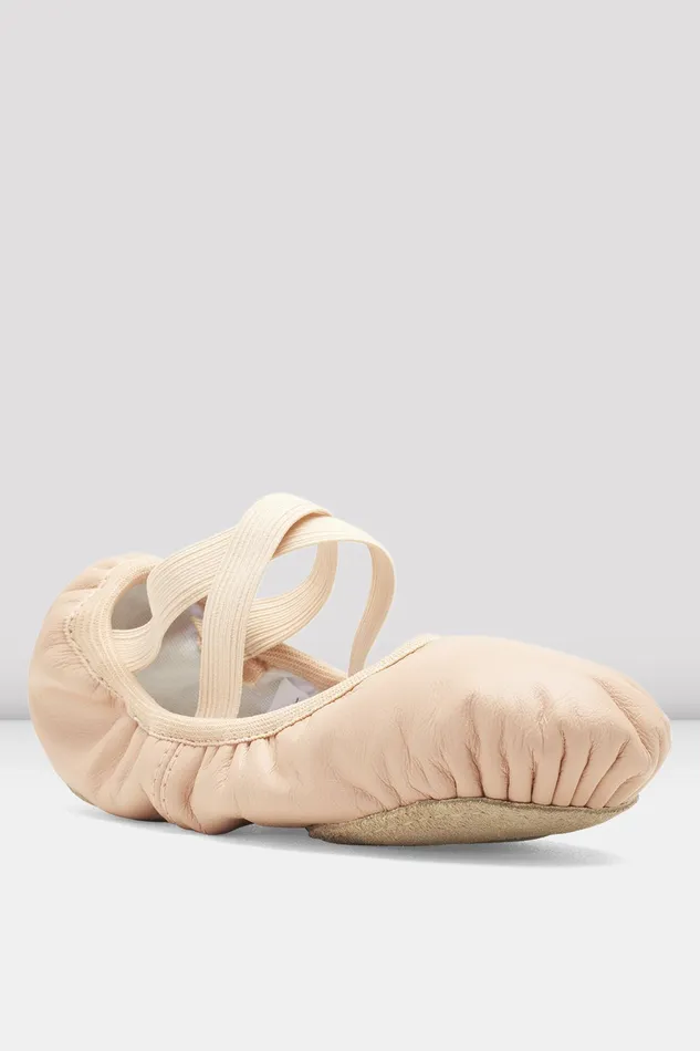 Ballet Adult Ladies Odette Leather Ballet Shoes Pink Leather Bloch