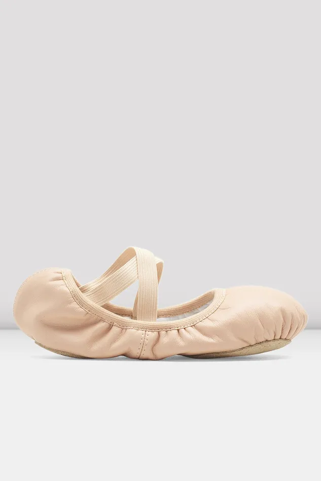 Ballet Adult Ladies Odette Leather Ballet Shoes Pink Leather Bloch
