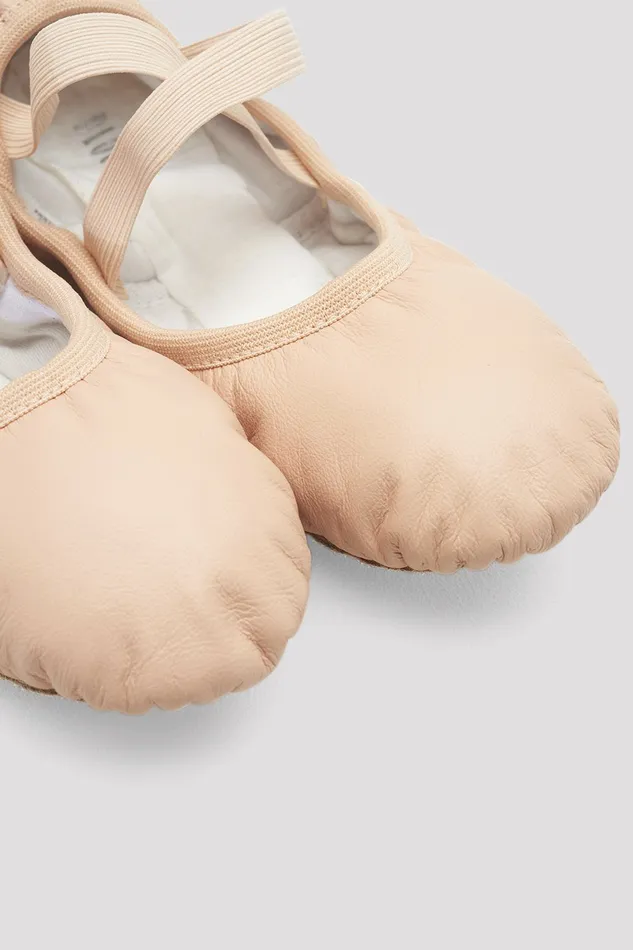 Ballet Adult Ladies Odette Leather Ballet Shoes Pink Leather Bloch